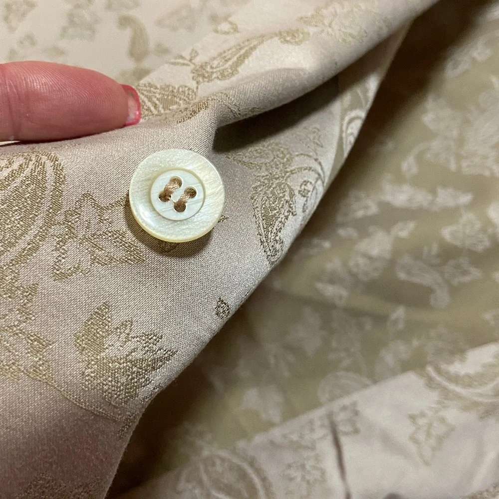 RARE Williams Sonoma paisley reversible king duvet & 2 pillow king shams Italian